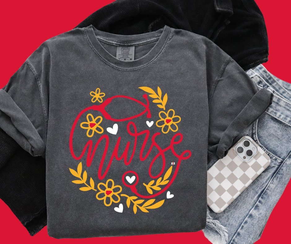 Nurse Stethoscope KC Colors Pepper Tee - Tees - The Red Rival