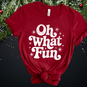 Oh What Fun White Ink (Select your Color & Style) - The Red Rival