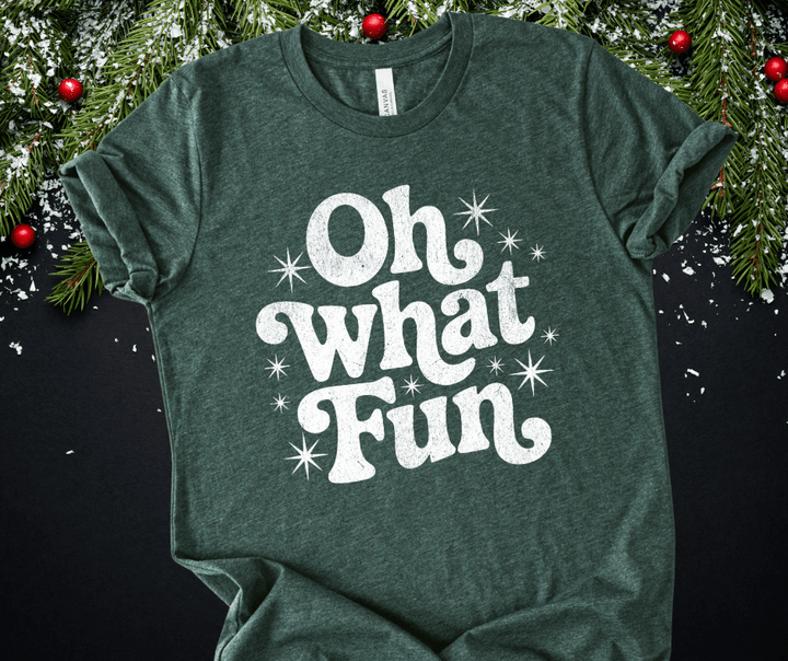 Oh What Fun White Ink (Select your Color & Style) - The Red Rival