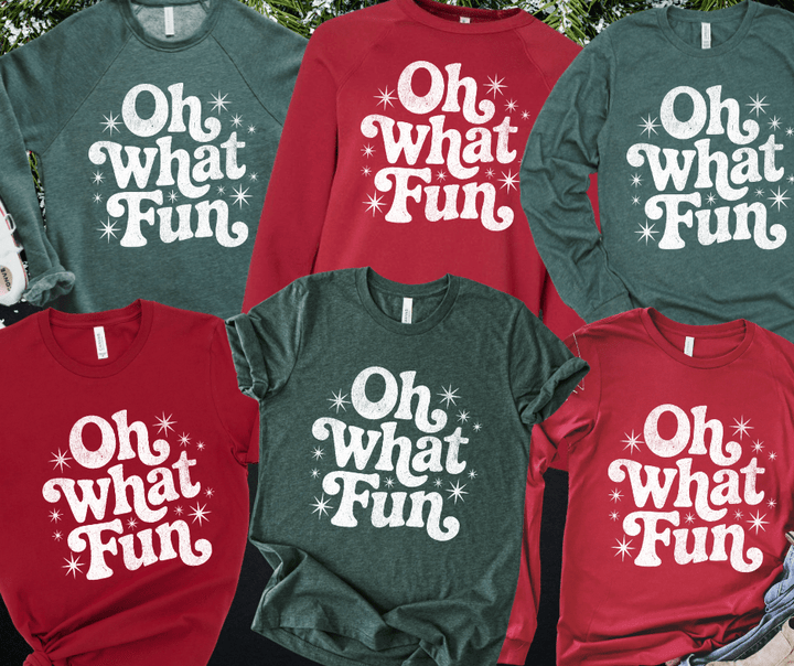 Oh What Fun White Ink (Select your Color & Style) - The Red Rival