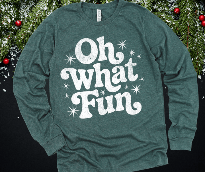 Oh What Fun White Ink (Select your Color & Style) - The Red Rival