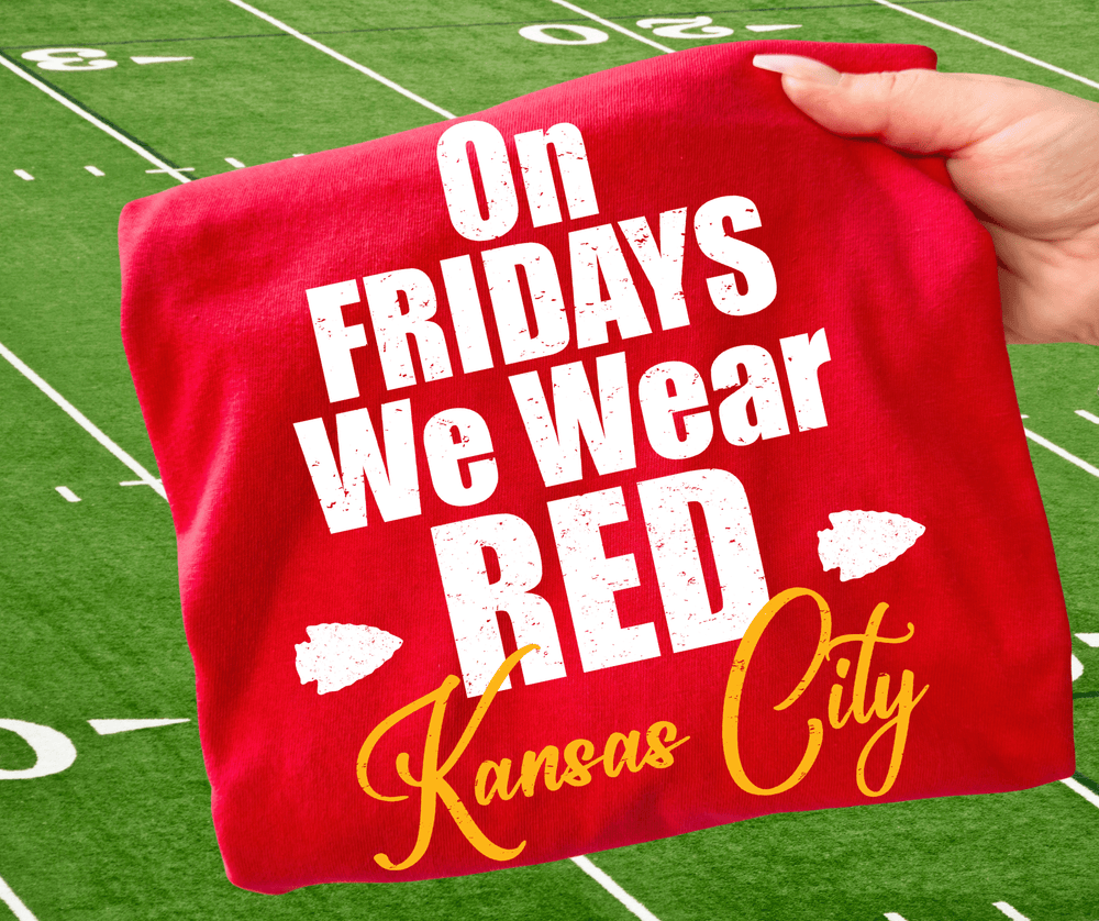 On Friday's We Wear Red Red Graphic Tee - Apparel & Accessories - The Red Rival