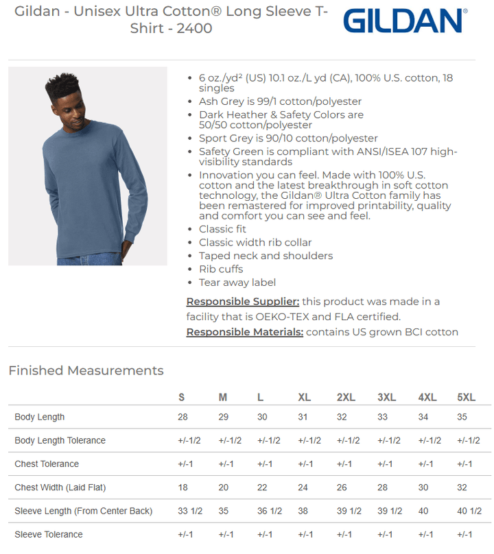 OneSource Restoration Unisex Gildan Long Sleeve Tees (Front Pocket / Full Back Logo) - Graphic Tee - The Red Rival