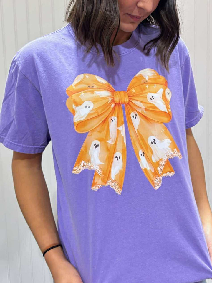 Orange Ghost Bow - Graphic Tee - The Red Rival