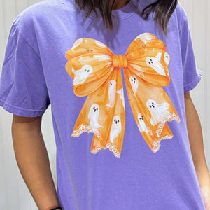 Orange Ghost Bow - Graphic Tee - The Red Rival
