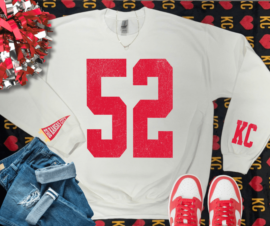 Oversized 52 - KC Pennant Sleeves (Pick Your Color) - Graphic Tee - The Red Rival