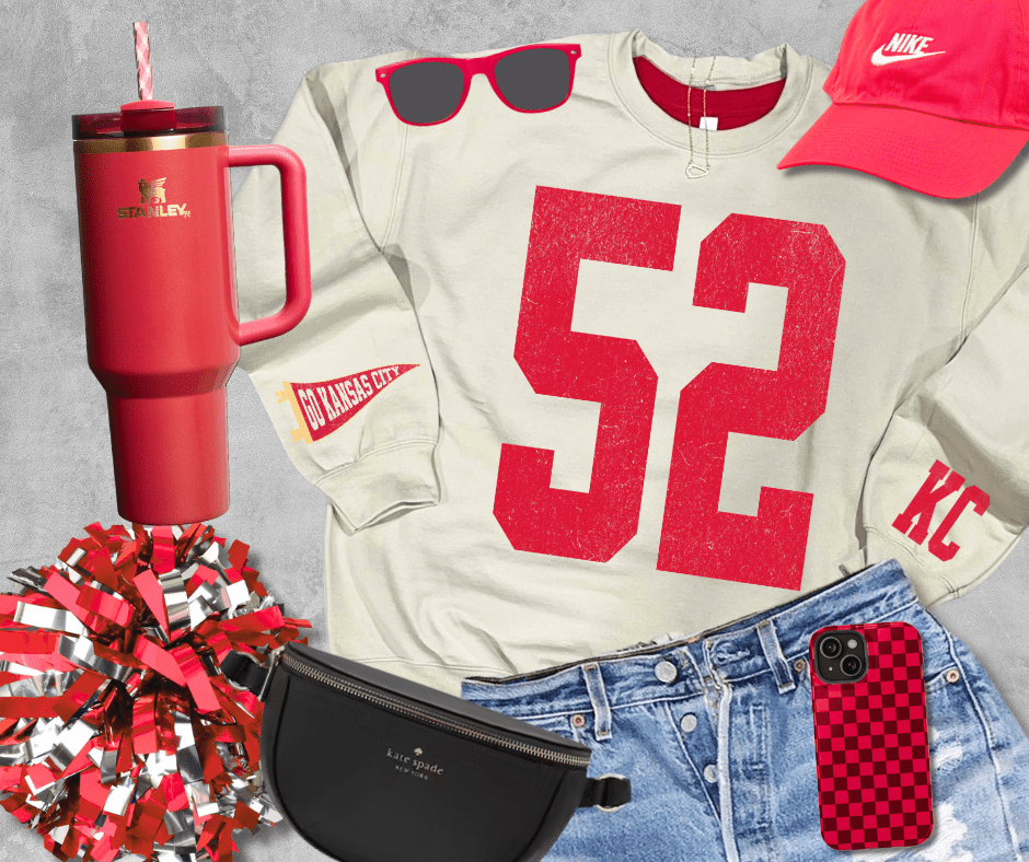 Oversized 52 - KC Pennant Sleeves (Pick Your Sweatshirt Color) - Graphic Tee - The Red Rival