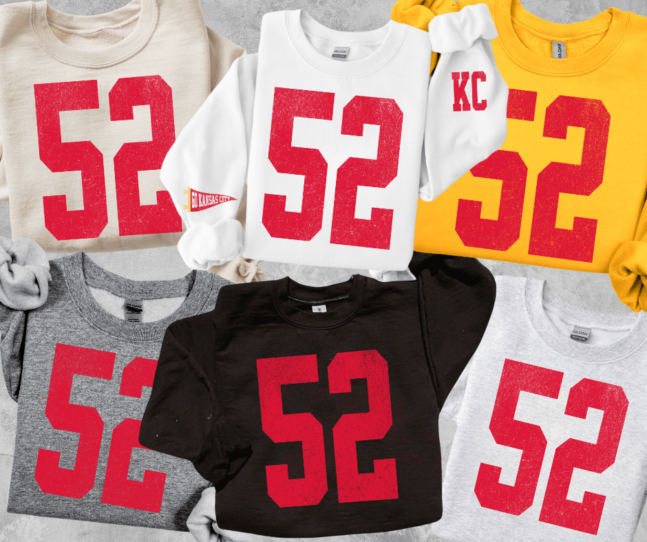 Oversized 52 - KC Pennant Sleeves (Pick Your Sweatshirt Color) - Graphic Tee - The Red Rival