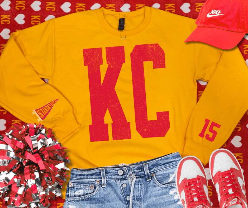 Oversized KC 15 Sleeve (Pick Your Sweatshirt Color) - Graphic Tee - The Red Rival