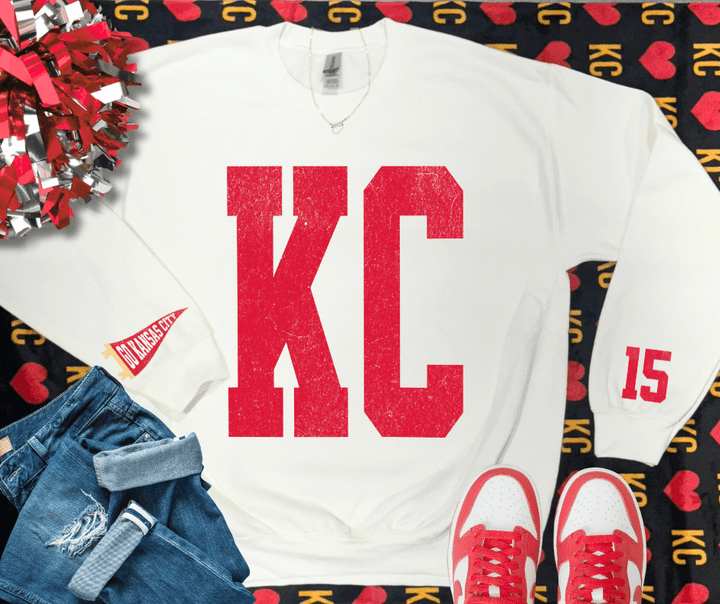 Oversized KC 15 Sleeve (Pick Your Sweatshirt Color) - Graphic Tee - The Red Rival