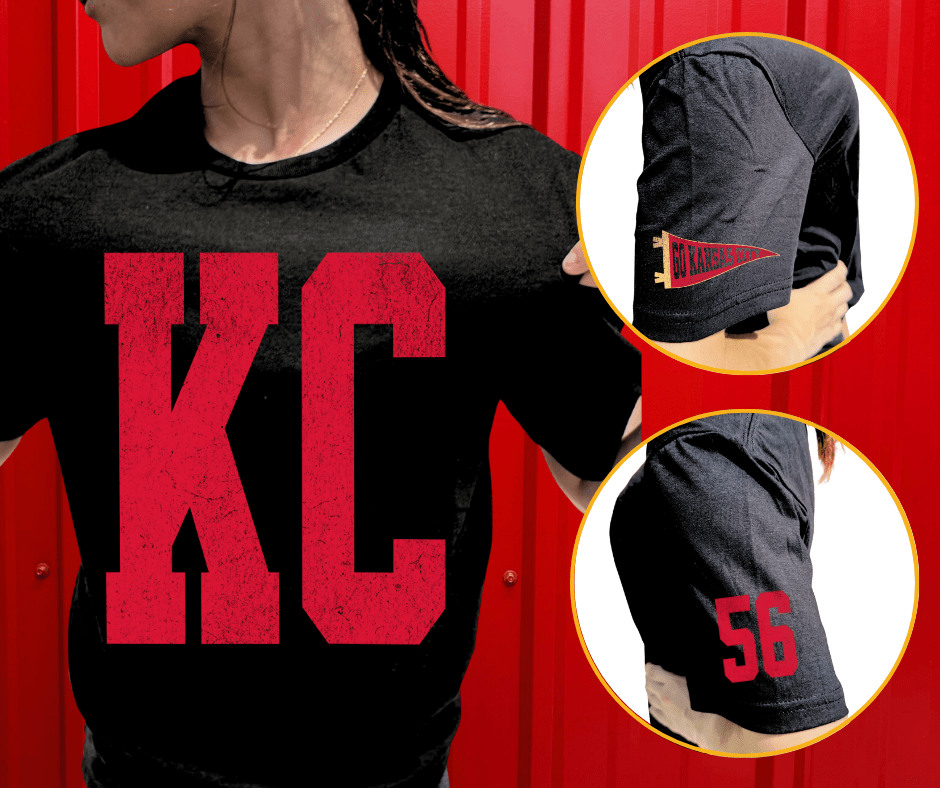 Oversized KC 56 Sleeve (Pick Your Tee Color) - Graphic Tee - The Red Rival