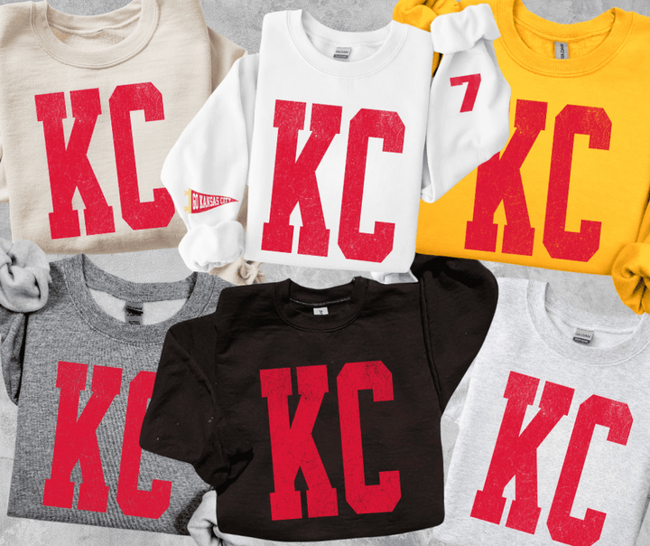 Oversized KC 7 Sleeve (Pick Your Sweatshirt Color) - Graphic Tee - The Red Rival
