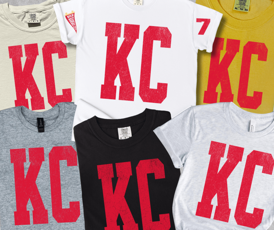 Oversized KC 7 Sleeve (Pick Your Tee Color) - Graphic Tee - The Red Rival