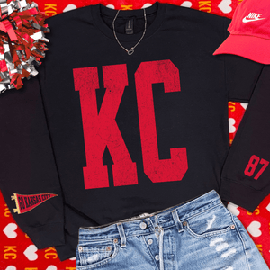 Oversized KC 87 Sleeve (Pick Your Sweatshirt Color) - Graphic Tee - The Red Rival