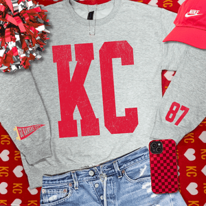 Oversized KC 87 Sleeve (Pick Your Sweatshirt Color) - Graphic Tee - The Red Rival