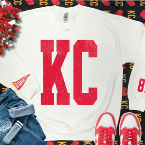 Oversized KC 87 Sleeve (Pick Your Sweatshirt Color) - Graphic Tee - The Red Rival