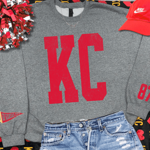 Oversized KC 87 Sleeve (Pick Your Sweatshirt Color) - Graphic Tee - The Red Rival