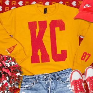 Oversized KC 87 Sleeve (Pick Your Sweatshirt Color) - Graphic Tee - The Red Rival