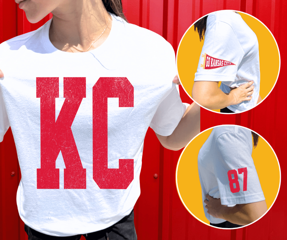 Oversized KC 87 Sleeve (Pick Your Tee Color) - Graphic Tee - The Red Rival