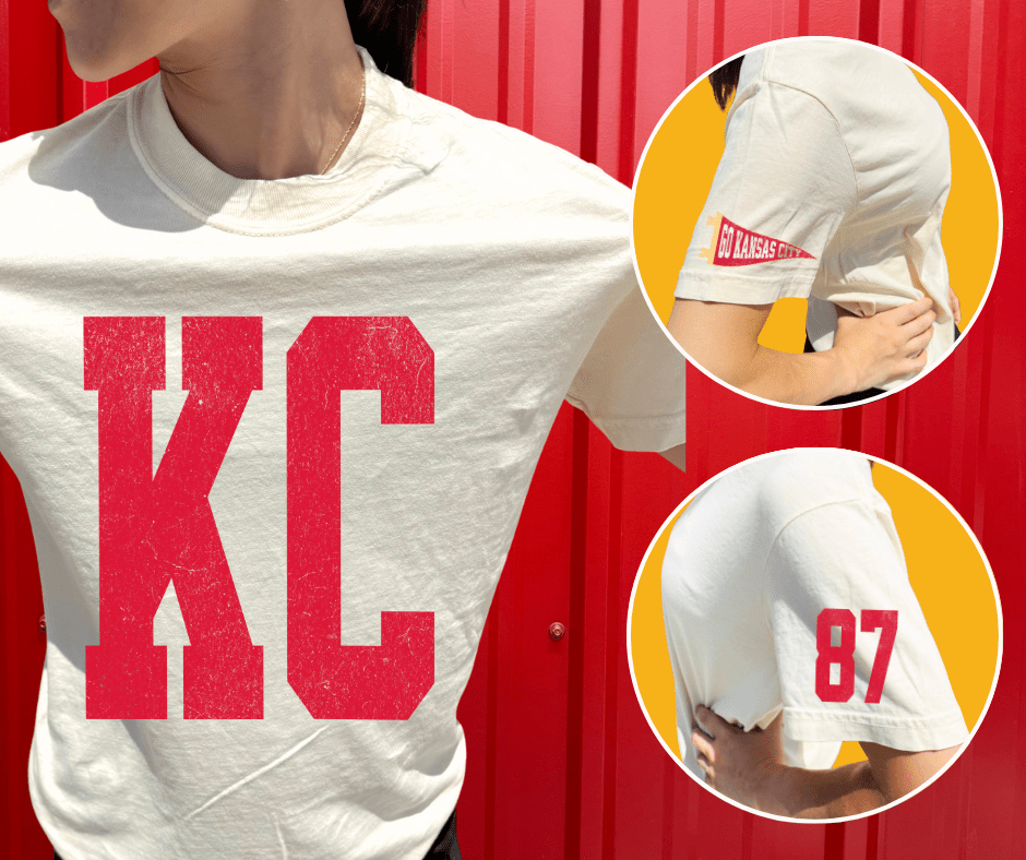 Oversized KC 87 Sleeve (Pick Your Tee Color) - Graphic Tee - The Red Rival