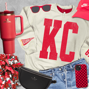Oversized KC Pennant Sleeves Player 87 (Pick Your Color) - Graphic Tee - The Red Rival