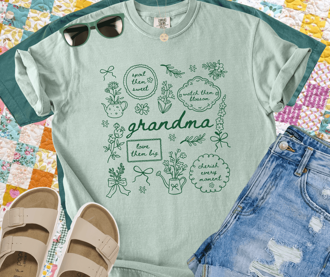 Pastel GRANDMA Collage (Pick Your Tee Color) - Graphic Tee - The Red Rival