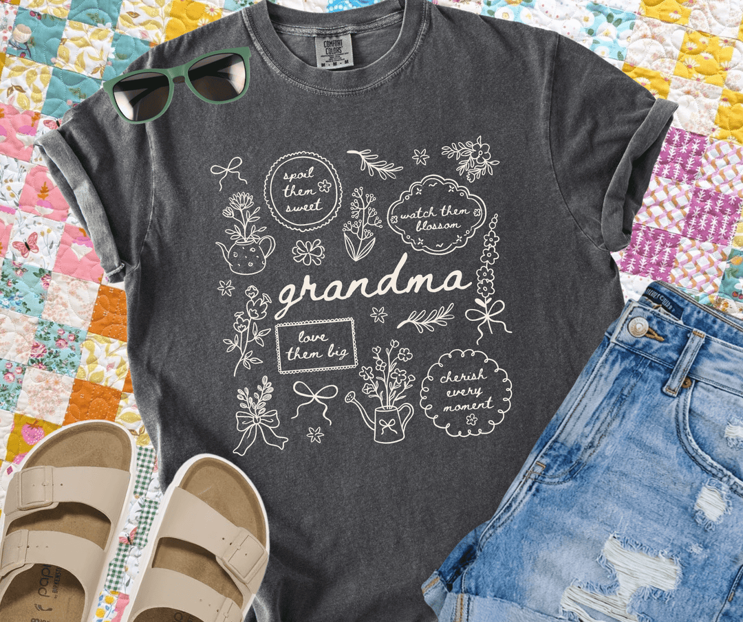 Pastel GRANDMA Collage (Pick Your Tee Color) - Graphic Tee - The Red Rival