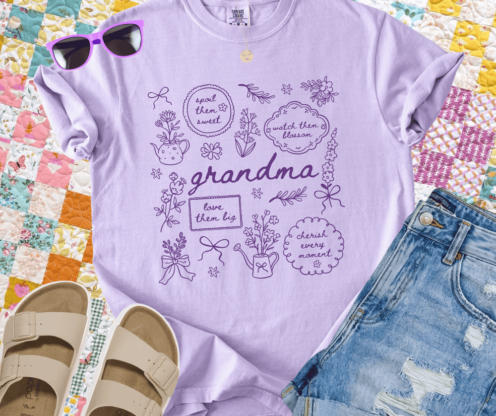 Pastel GRANDMA Collage (Pick Your Tee Color) - Graphic Tee - The Red Rival