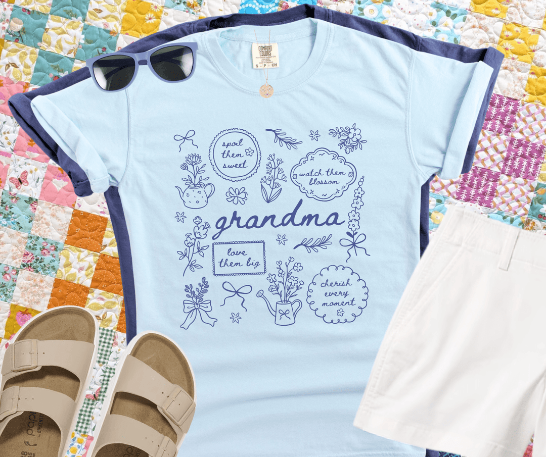 Pastel GRANDMA Collage (Pick Your Tee Color) - Graphic Tee - The Red Rival