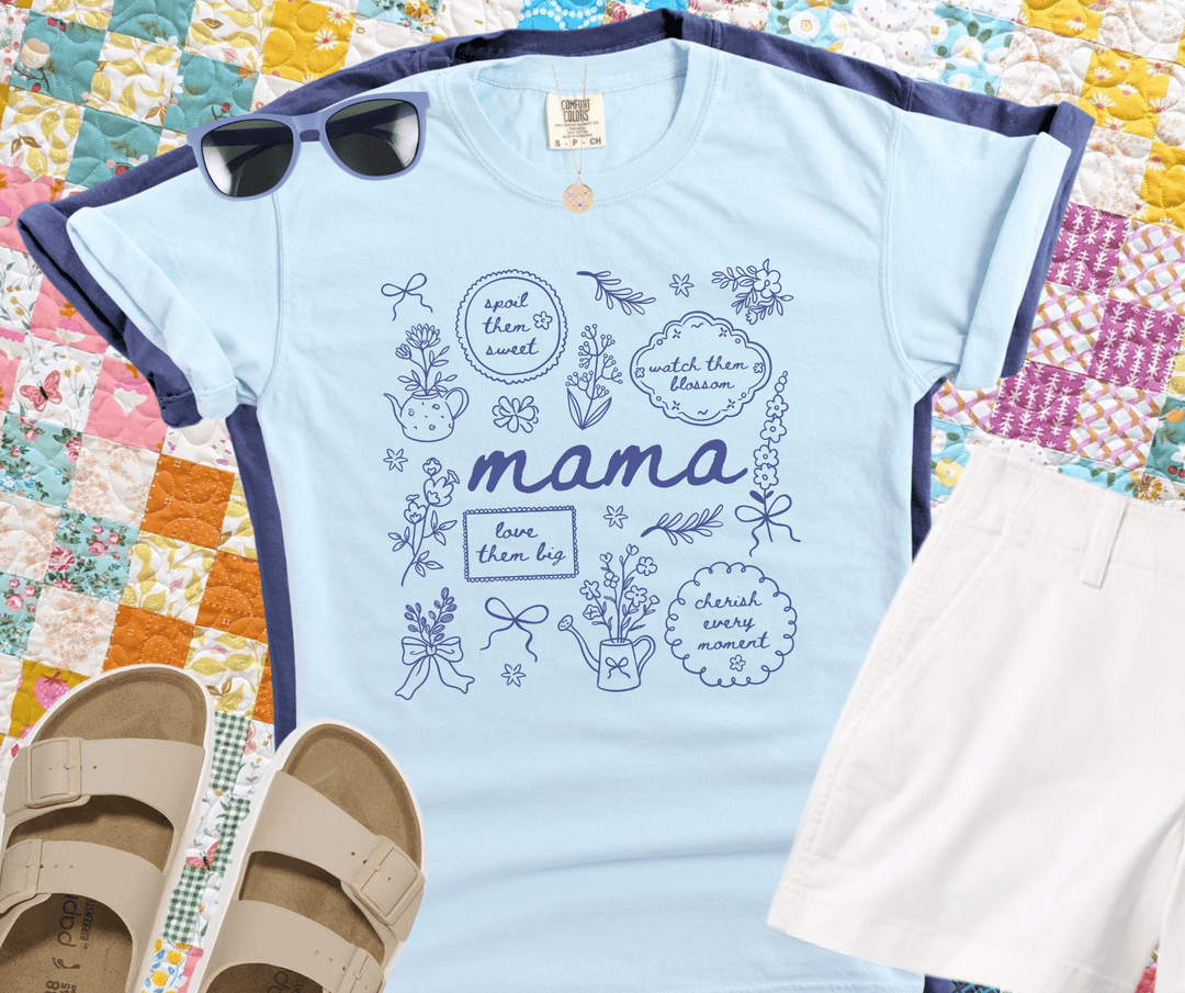 Pastel MAMA Collage (Pick Your Tee Color) - Graphic Tee - The Red Rival