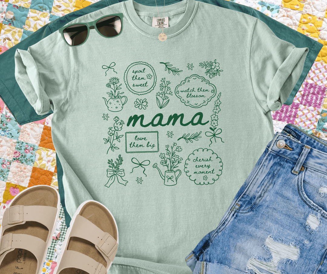 Pastel MAMA Collage (Pick Your Tee Color) - Graphic Tee - The Red Rival