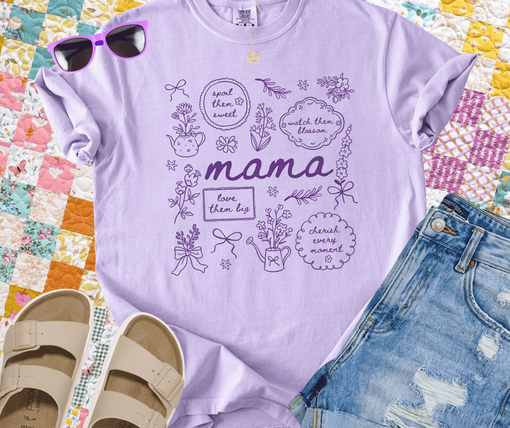 Pastel MAMA Collage (Pick Your Tee Color) - Graphic Tee - The Red Rival