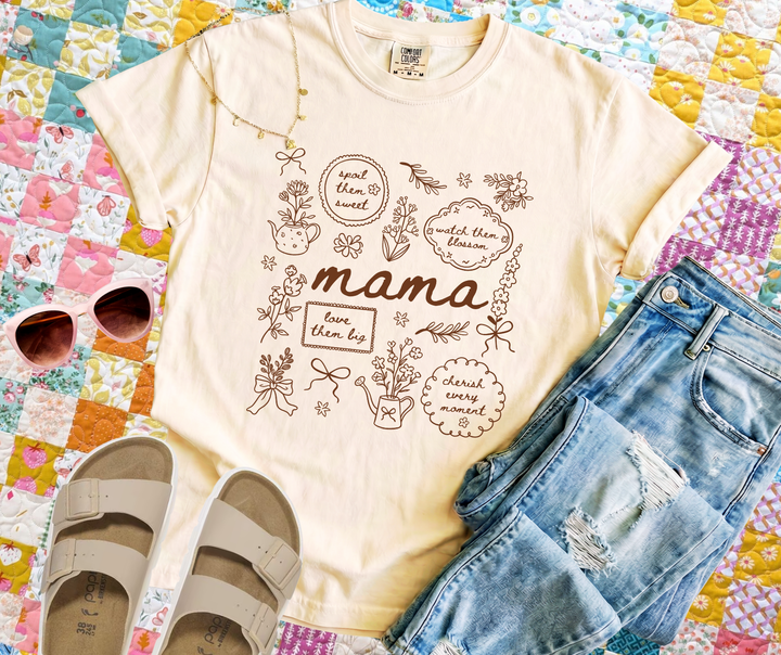 Pastel MAMA Collage (Pick Your Tee Color) - Graphic Tee - The Red Rival