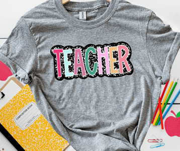 Pastel 'Teacher' with Composition Background - Tees - The Red Rival
