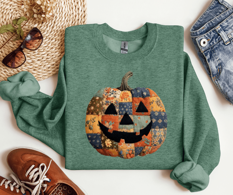 Patchwork Carved Pumpkin (Choose Your Style) - Tees - The Red Rival