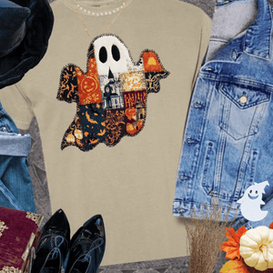 Patchwork Ghost Graphic Tee - Tees - The Red Rival