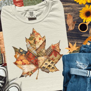 Patchwork Leaf (Pick Your Tee Color) - Tees - The Red Rival