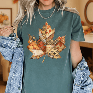Patchwork Leaf (Pick Your Tee Color) - Tees - The Red Rival