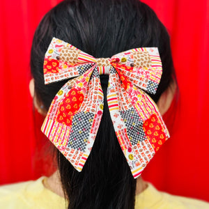 Patchwork Oversized Bow - Apparel & Accessories - The Red Rival