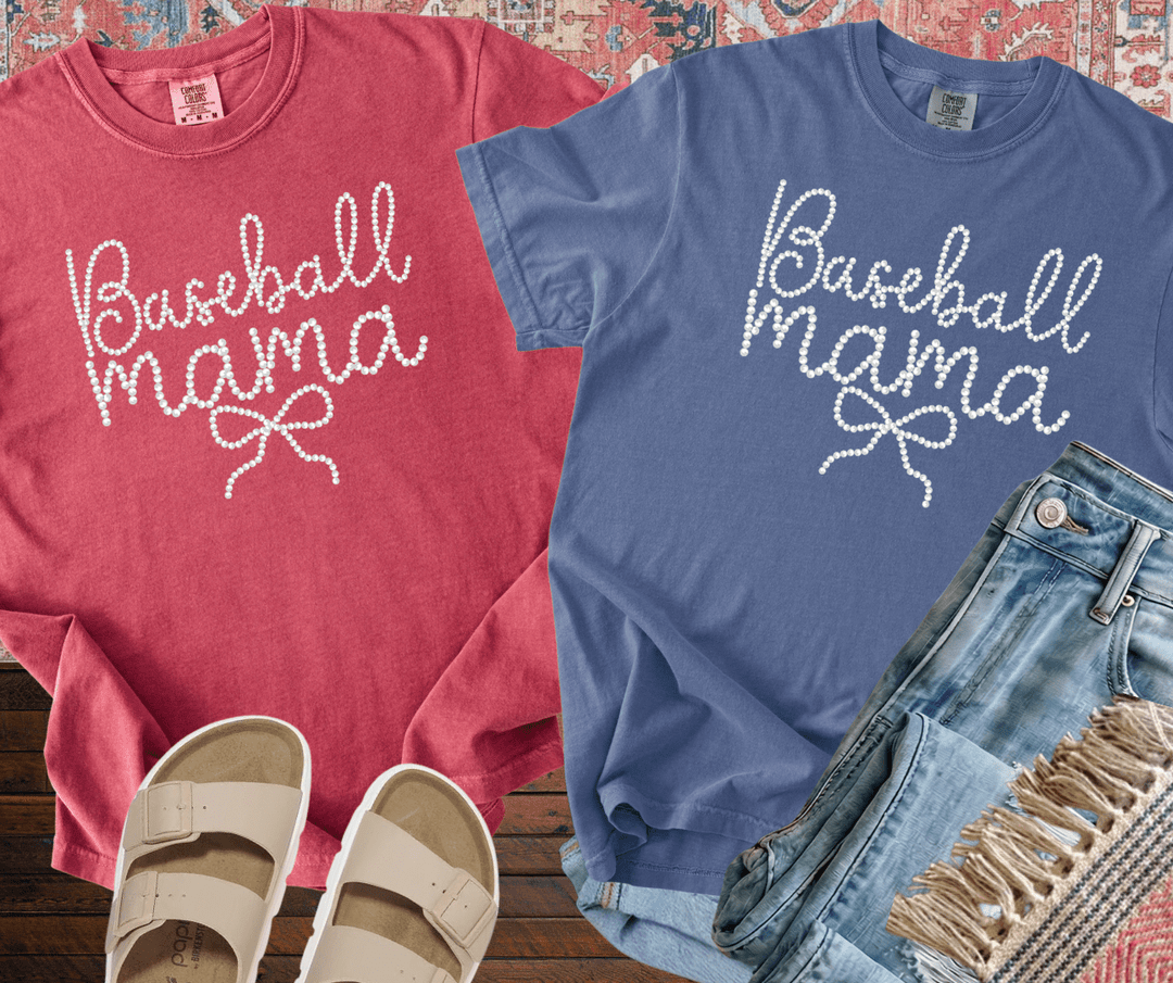 Pearl Baseball Mama (Pick your tee color) - Tees - The Red Rival