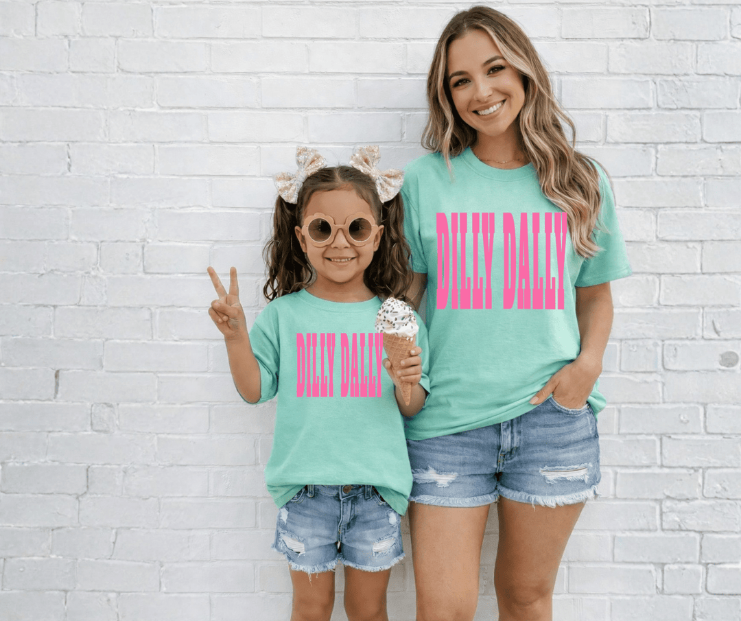 Pink DILLY DALLY Mint Sweatshirt or Tee (Pick Your Style) - Tees - The Red Rival