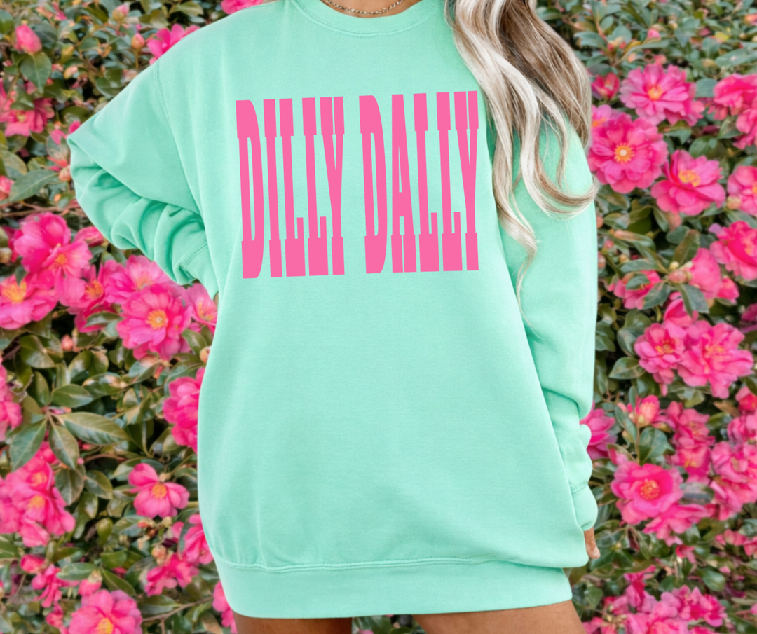 Pink DILLY DALLY Mint Sweatshirt or Tee (Pick Your Style) - Tees - The Red Rival