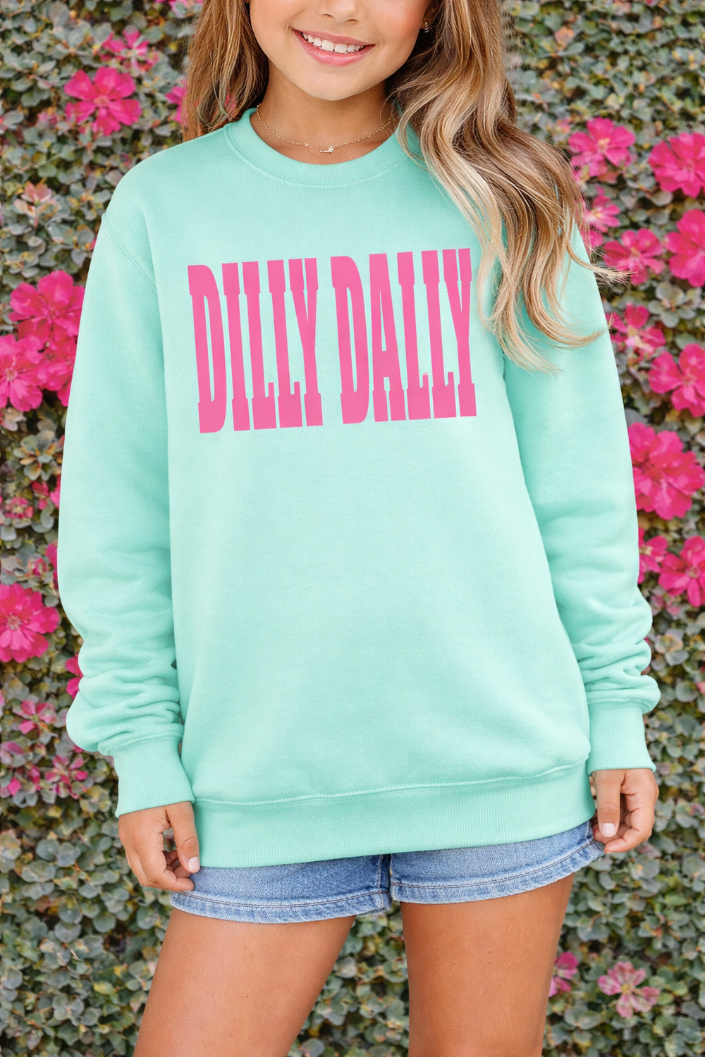 Pink DILLY DALLY Mint Sweatshirt or Tee (Pick Your Style) - Tees - The Red Rival