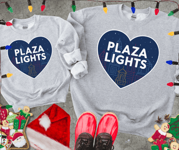 Plaza Lights Heart Sport Grey Tee or Sweatshirt (Pick your style) - Tees - The Red Rival