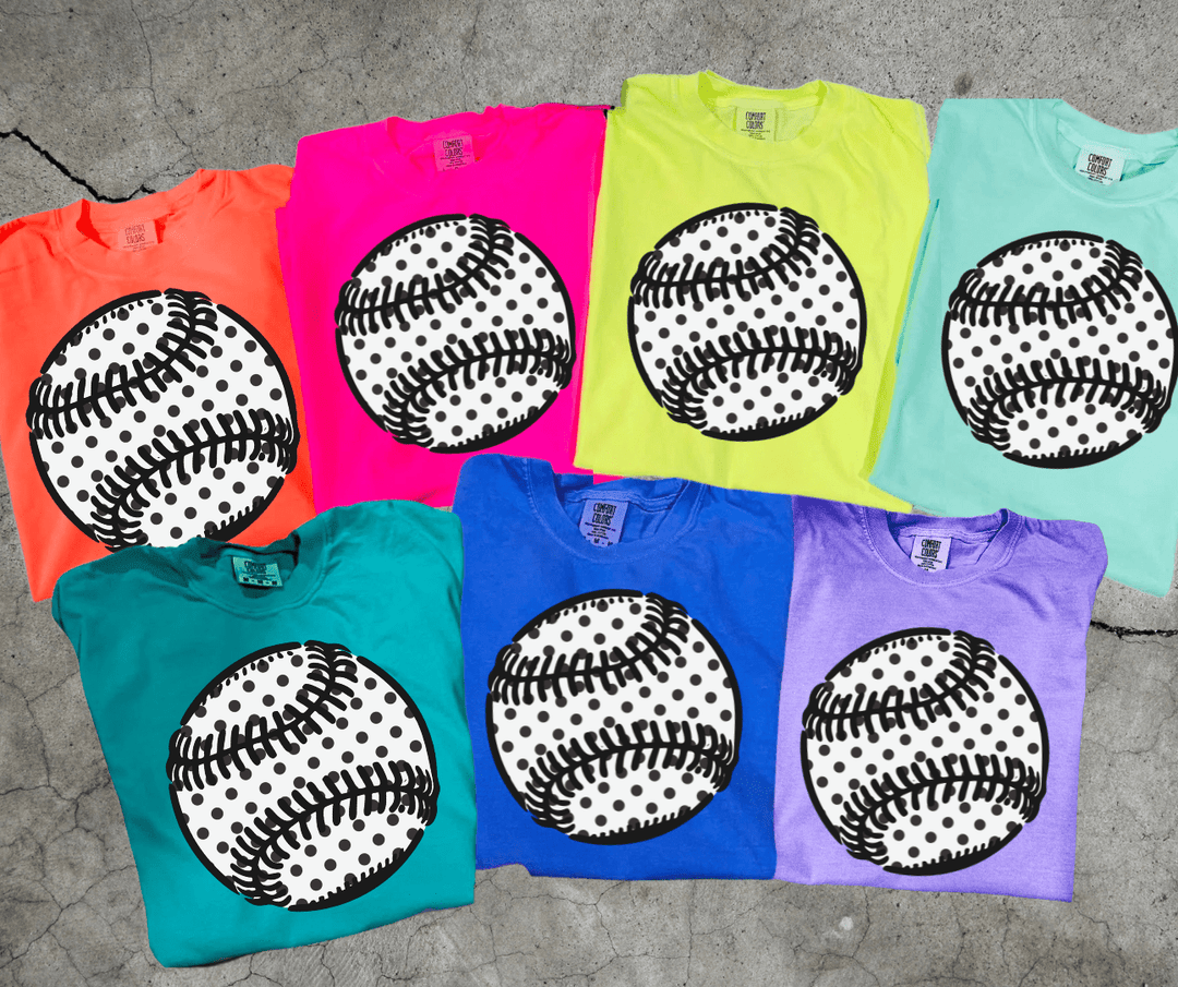 Polka Dot Baseball/Softball (Pick your tee color) - Graphic Tee - The Red Rival