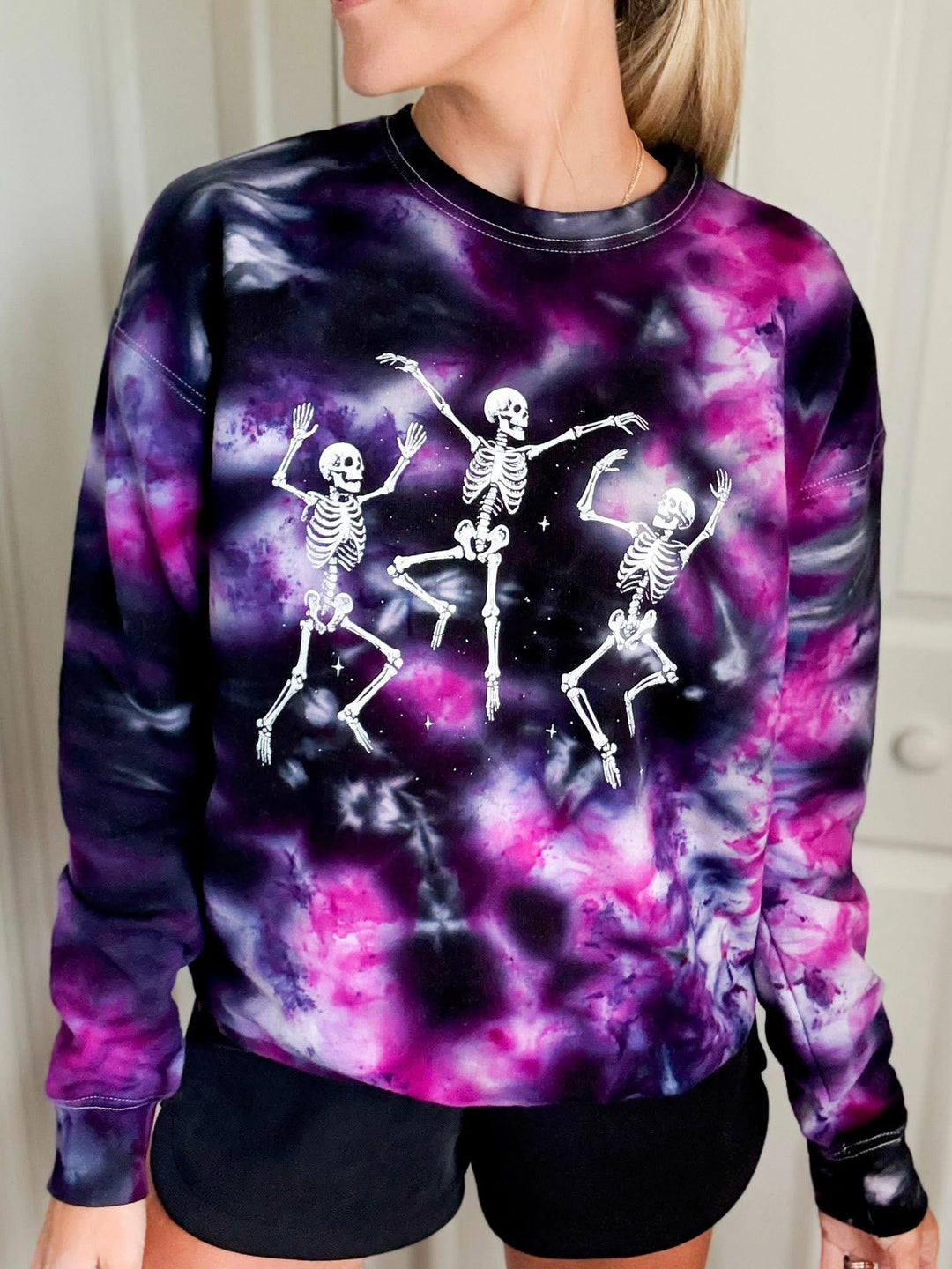 *PREORDER* Dancing Skeletons Galaxy Tie Dye (MULTIPLE STYLES) - Tees - The Red Rival