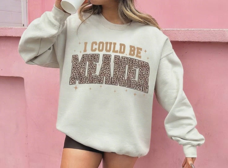 I Could Be Meaner Tee or Sweatshirt