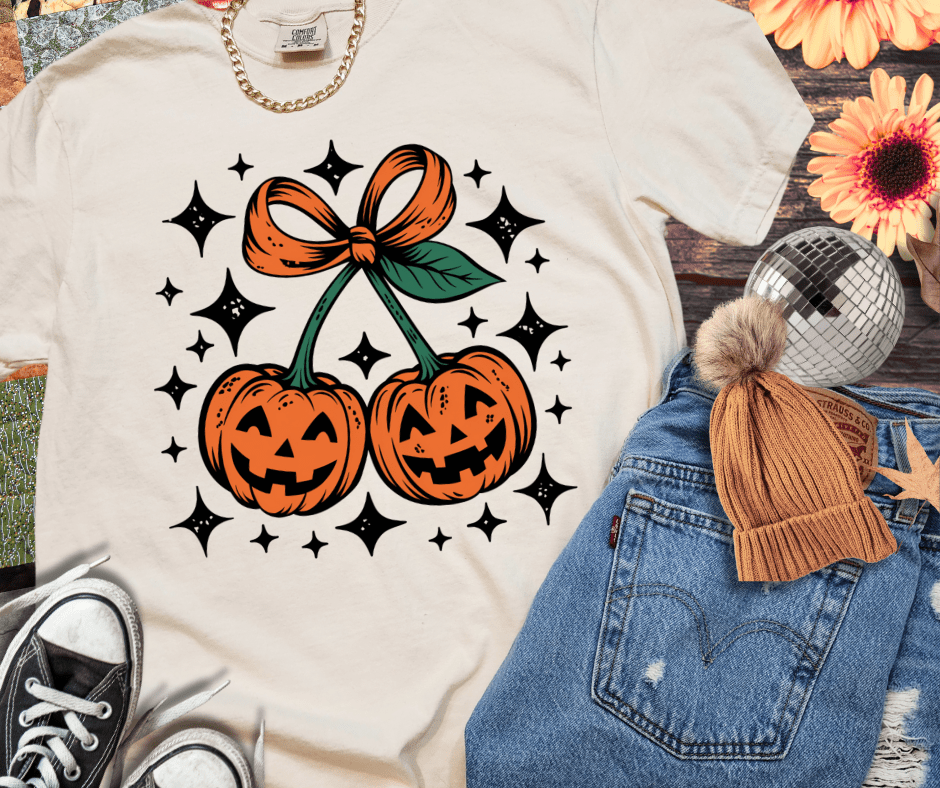 Pumpkin Cherries Graphic Tee - Tees - The Red Rival