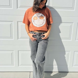 Pumpkin Smile Face Orange Graphic Tee - Apparel & Accessories - The Red Rival