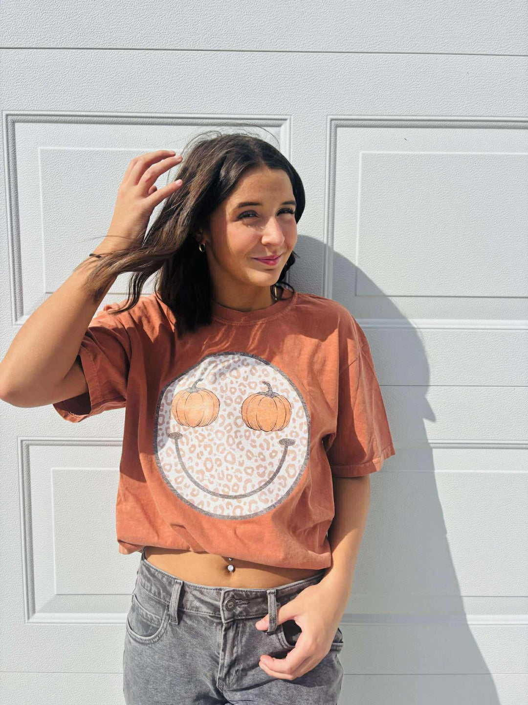Pumpkin Smile Face Orange Graphic Tee - Apparel & Accessories - The Red Rival
